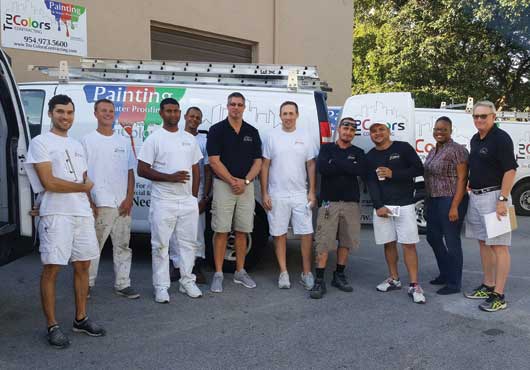Tru Colors Contracting employees compete for bragging rights in the company’s cleanest van contest.